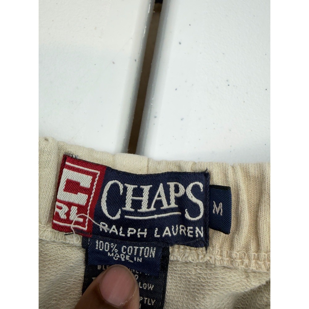 Vintage Chaps Ralph Lauren Men's M Belted Knit Shorts Fleece Stretch Sweat - Picture 2 of 7